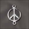 Findings:16.2x10.7mm Silver Plated Peace Sign Links [10]