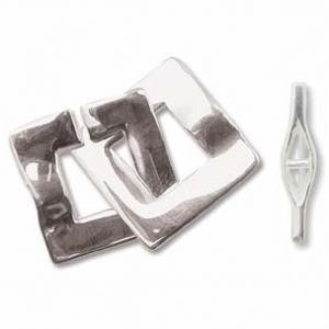 Sterling Silver Clasp 20x22mm Square Hook [1]