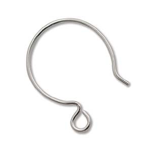 Sterling Silver Earring Part 17mm Rounded [2]