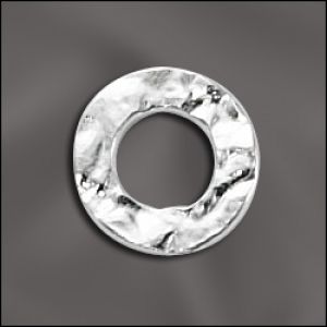 Sterling Silver Bail 11mm Hammered Circle [1]