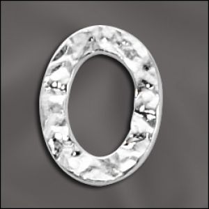 Sterling Silver Bail 14x10mm Hammered Oval [1]