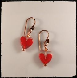 Earrings:Red and Crystal Hearts [ea]