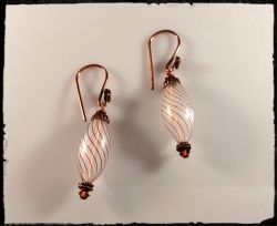 Earrings:Venetian White/Brown Earrings [ea]