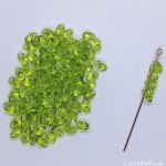 Long Magatama Beads 4x7mm Chartreuse [12g]