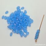 Long Magatama Beads 4x7mm Aqua, AB/Matte [12g]