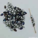 Long Magatama Beads 4x7mm:Crystal Helio [12g]