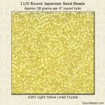Matsuno 11/0:0201 Crystal, Lined Light Yellow [28g]