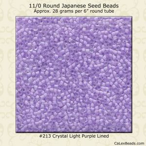 Matsuno 11/0:0213 Crystal, Lined Light Purple [28g]