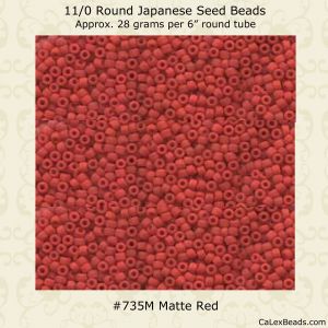 Matsuno 11/0:0735M Red, Matte Opaque [28g]