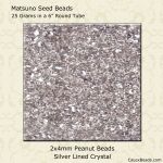 Peanut Beads:2x4mm Crystal, Silver Lined [25g]