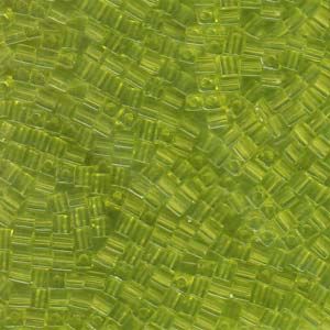 Miyuki 3mm Cube Seed Beads:Lime Transparent [25g]