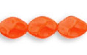 CLOSE OUT:12x9mm Orange Dimpled Oval Beads [17]