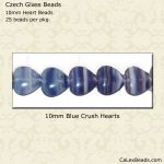 Heart Beads 8mm:Blue Crush [25]