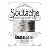 Beading Supply:Soutache Silver Metallic [3 yard card]