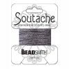 Beading Supply:Soutache Textured Metallic Gunmetal [3 yard card]