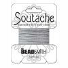 Beading Supply:Soutache Textured Matte Silver [3 yard card]
