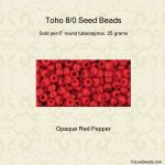Toho 8/0 #0045 Pepper Red Opq [25g]