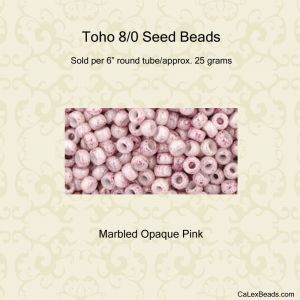 Toho 8/0 #1200 Marbled Pink [25g]