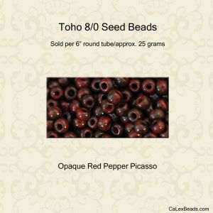 Toho 8/0 #Y0304 Red Pepper Picasso [25g]