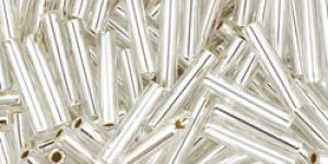 Toho #3 Bugle Beads:#21 Silver Lined Crystal [25 g]