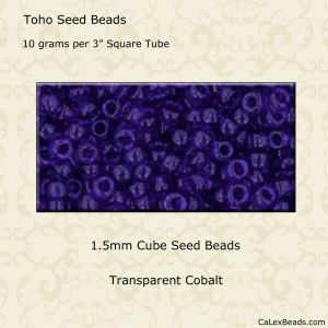 Cube Beads:1.5mm Cobalt [10g]