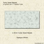 Cube Beads:1.5mm White, Opaque [10g]