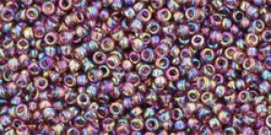 Toho 15/0 Seed Beads:#0166B Transparent AB Medium Amethyst [9g]
