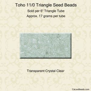 Toho Triangle 11/0:Crystal, Transparent [17g]