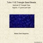 Toho Triangle 11/0:Dark Sapphire, Matte [17g]