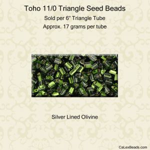 Toho Triangle 11/0:Olivine, Silver Lined [17g]