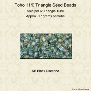 Toho Triangle 11/0:Black Diamond, AB [17g]