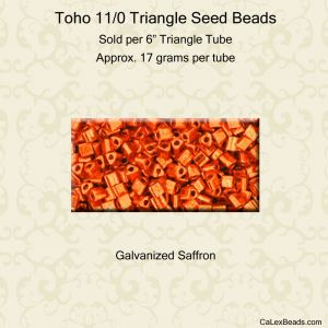 Toho Triangle 11/0:Saffron, Galvanized [17g]