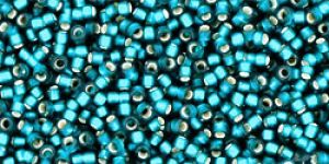 Toho 15/0 Seed Beads:#0027BDF Silver Lined Matte Teal [9g]