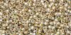 Toho 15/0 Seed Beads:#0262 Inside Color Crystal/Gold Lined [9g]