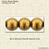 8mm Druk Beads, Metallic