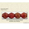 6mm Fire Polished Beads, Marbled