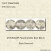 6mm Druk Beads, Crackle