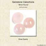 Cabochon, 18mm Round:Rose Quartz [ea]