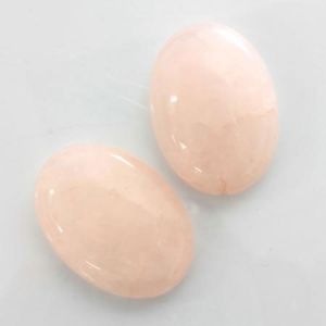 Cabochon, 25x18mm Oval:Rose Quartz