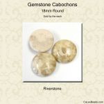Cabochon, 18mm Round:Riverstone [ea]