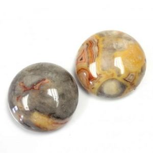 Cabochon, 20mm Round:Mexican Crazy Lace