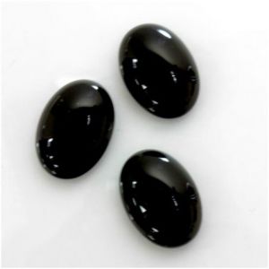Cabochon, 18x13mm Oval:Onyx