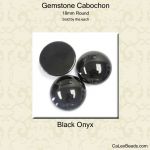 Cabochon, 18mm Round:Onyx [ea]