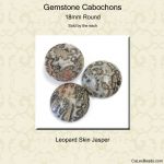 Cabochon, 18mm Round:Leopard Skin [ea]