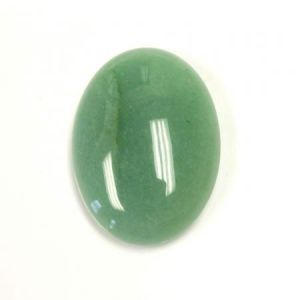 Cabochon, 30x22mm Oval:Green Aventurine