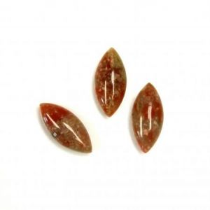 Cabochon, 15x7mm Navette:Unikite