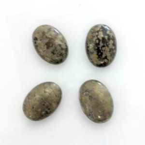 Cabochon, 14x10mm Oval:Pyrite
