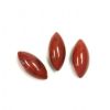 Cabochon, 15x7mm Navette:Red Jasper
