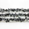 Gemstone:7mm Snowflake Obsidian Chips [36" Strand]