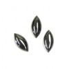 Cabochon, 15x7mm Navette:Hematite